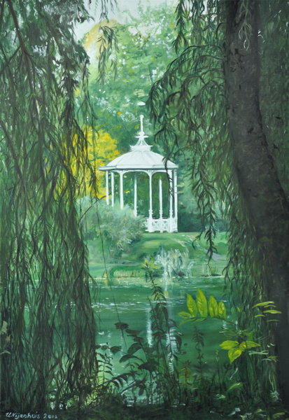 Pavillon im Palmengarten in Leipzig, Gemälde